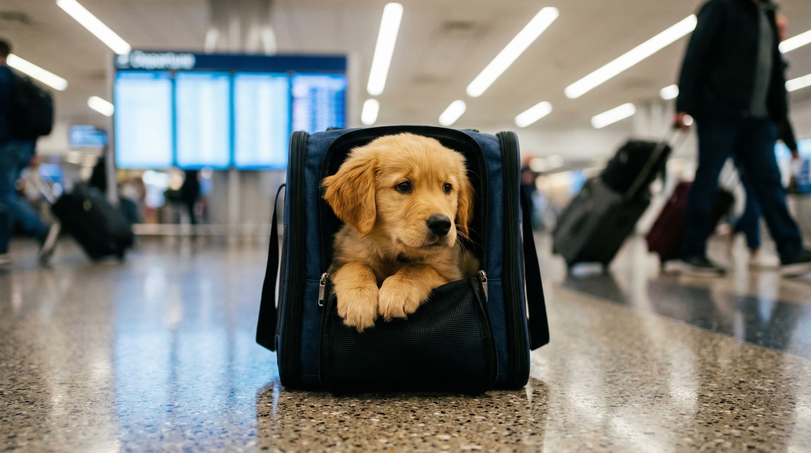 Flying with a Puppy: Age Rules, Fees & Tips (2026)